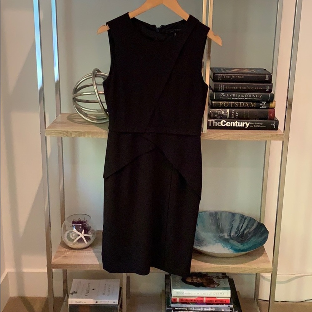 BCBG beautiful detailed black sheath dress